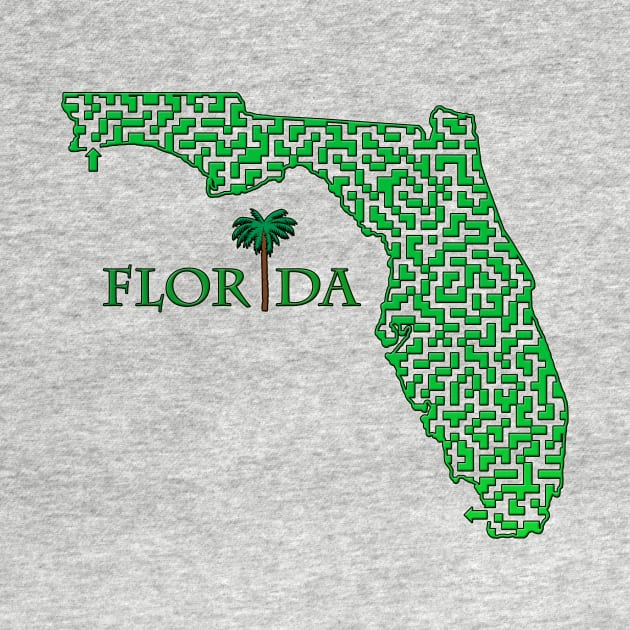 Florida State Outline Maze & Labyrinth by gorff